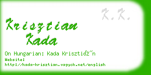 krisztian kada business card